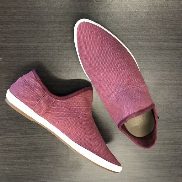 Sanuk Katlash Red Burgundy Fabric Slip On Flat Sneaker Shoes Pointed Toes US 5 - Picture 13 of 16